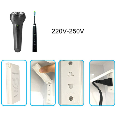 Modern Splash LED Rectangle Mirror