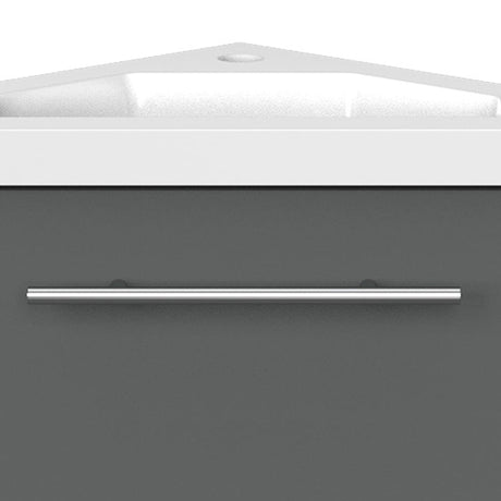 Modern Splash White Corner Vanity Units