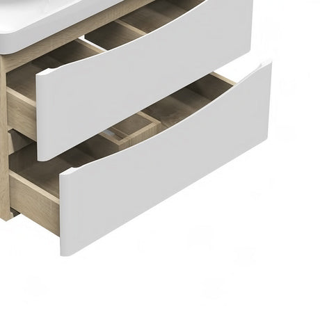 Modern Splash White Oak Vanity Units-Y-311A+Y-T310C