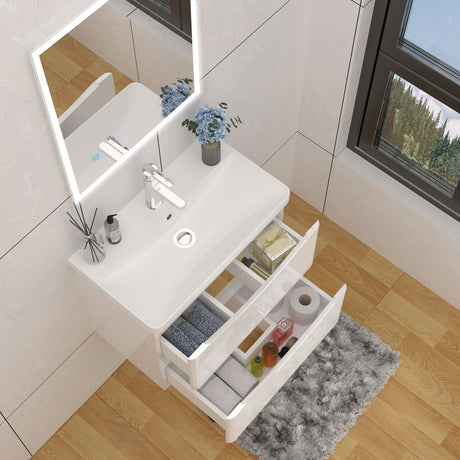 Modern Splash White Wall Hung Vanity Units