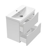 Gloss White Vanity Unit with Basin Wall-hung