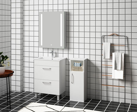 Modern Splash LED Rectangle Mirror