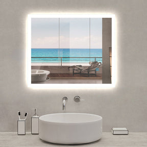 Modern Splash LED Rectangle Mirror