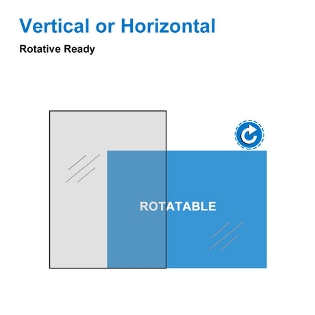 Modern Splash LED Rectangle Mirror