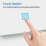 Modern Splash LED Rectangle Mirror