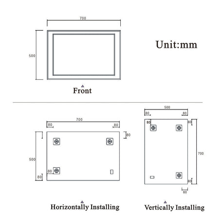 Modern Splash Rectangle Mirror