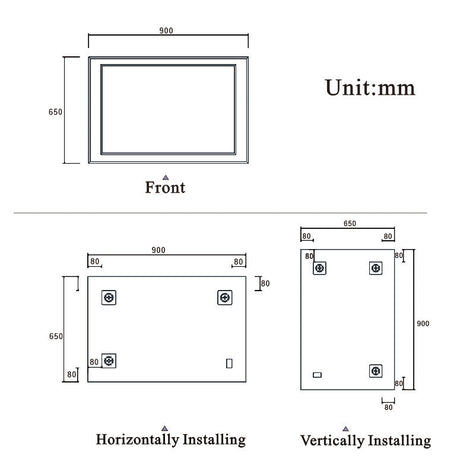 Modern Splash Rectangle Mirror