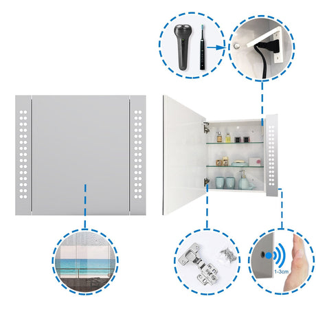 Modern Splash Rectangle Mirror-BMG-KC11-T