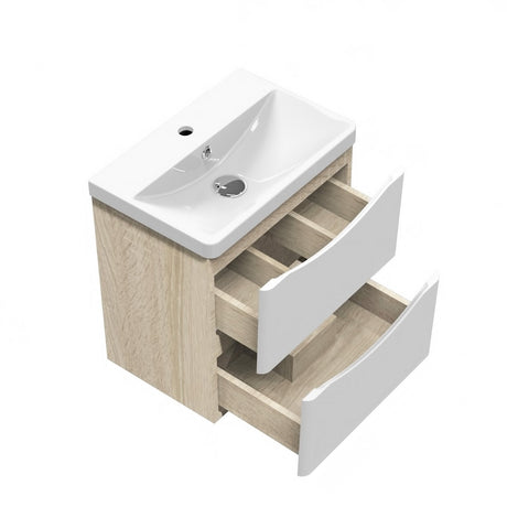Modern Splash White Oak Vanity Units
