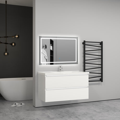 Modern Splash White Wall Mounted Vanity Units-Y-254A+Y-T-100A
