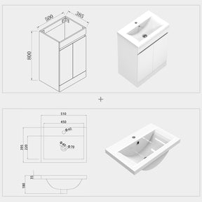 Modern Splash White Vanity Units